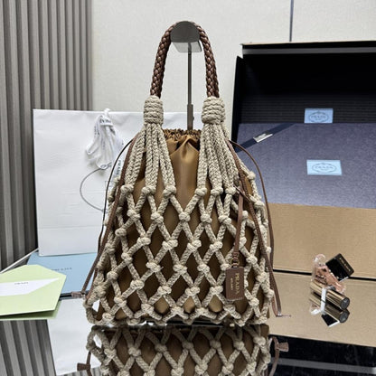 Woven Top Handle Bag