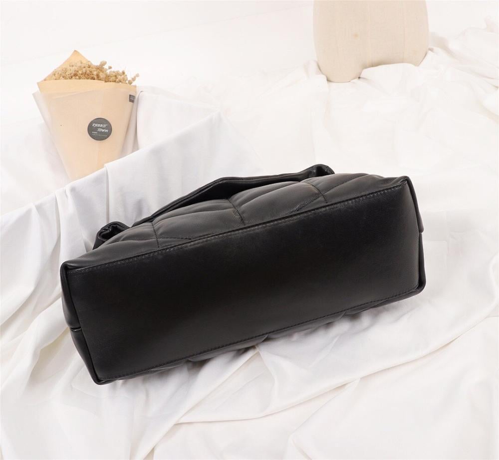 Modern Refined Silver Quilted Lambskin Top Handle Bag