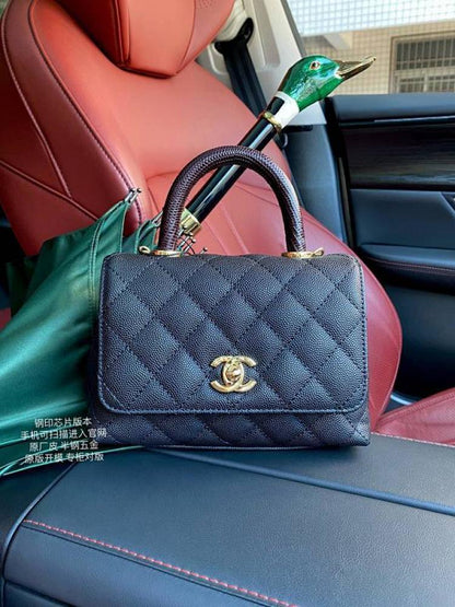 Leather Top Handle Bag