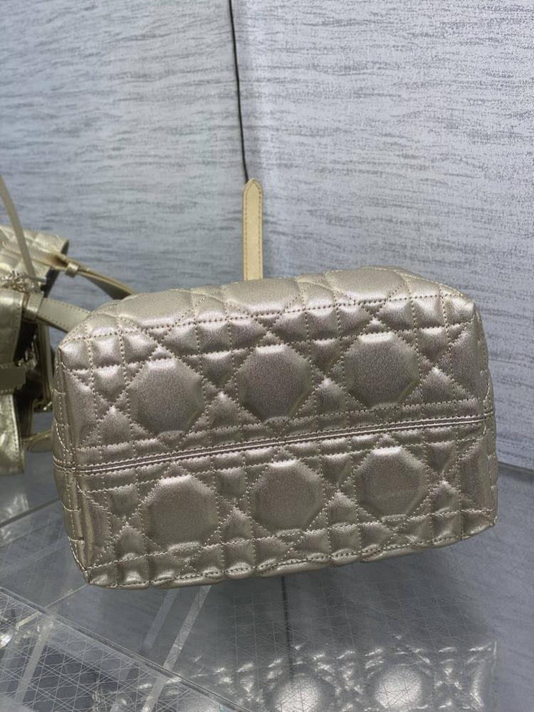 Practical Gold Calfskin Top Handle Bag