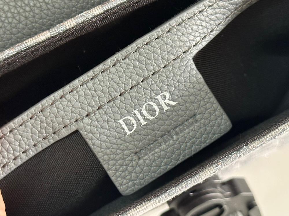 Saddle Grey Calfskin Shoulder Bag