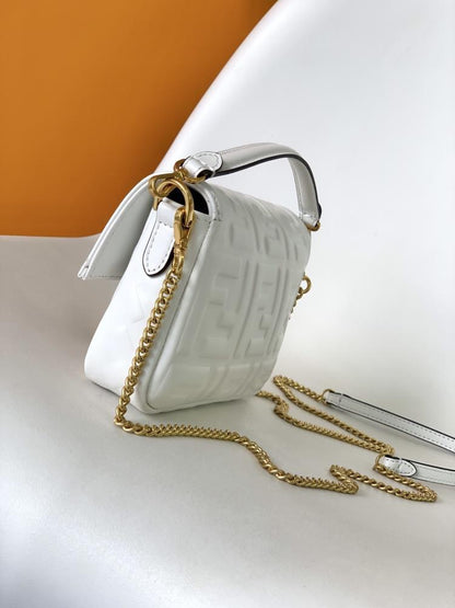 Gold Leather Crossbody Bag