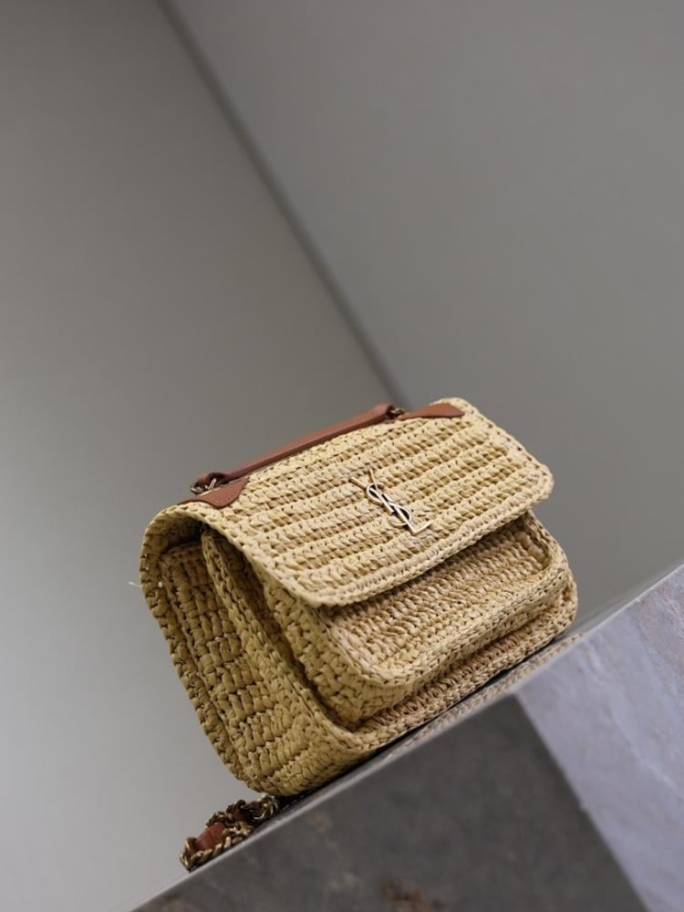 Niki Raffia Top Handle Bag