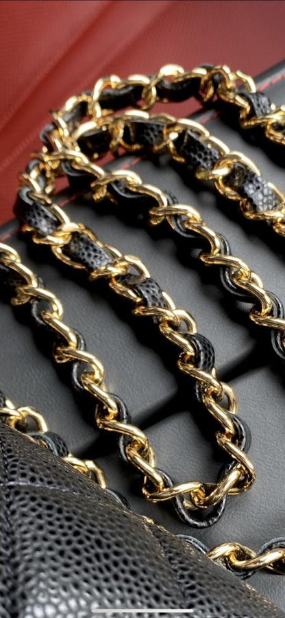 Classic Gold Leather Top Handle Bag