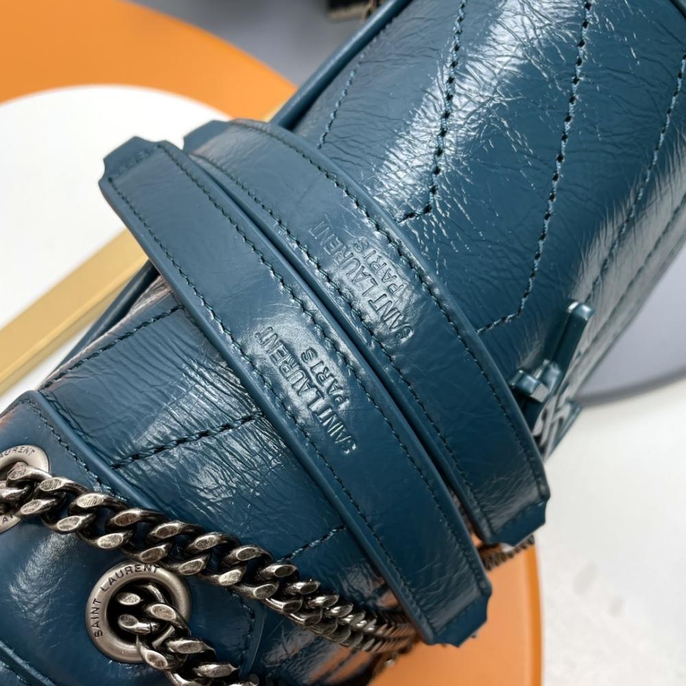 Silver Leather Shoulder Bag