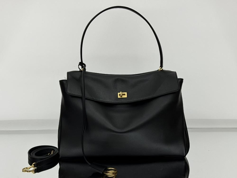 Luxury Leather Top Handle Bag