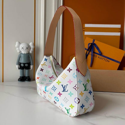 Luxury Elegant Monogram Leather Top Handle Bag