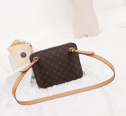 Soft Trunk Monogram Leather Shoulder Bag
