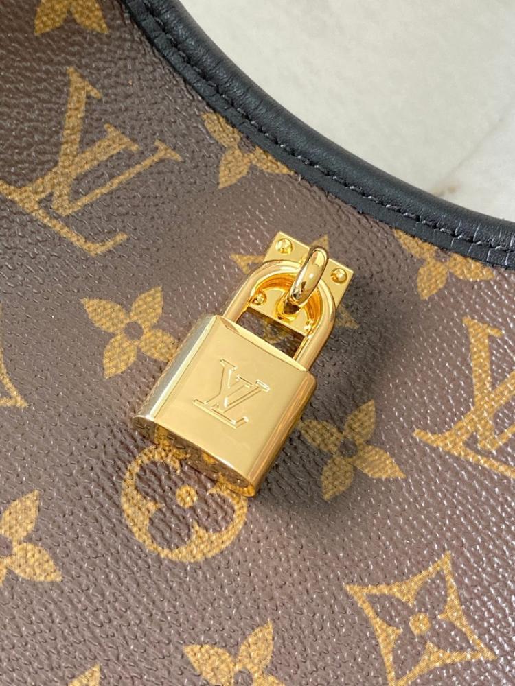 Classic Refined Monogram Leather Hobo Bag