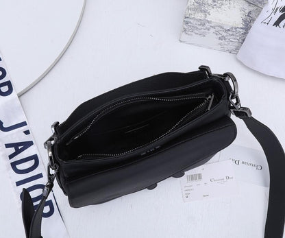 Luxury Stylish Black Quilted Calfskin Shoulder Bag