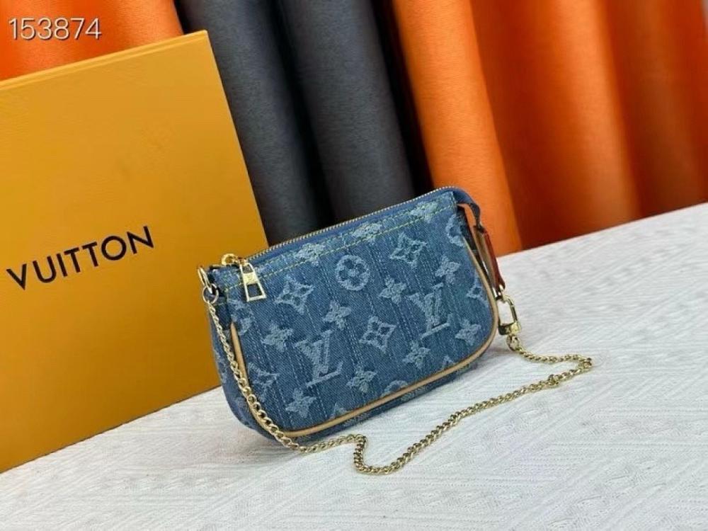 Italian-Inspired Luxury Denim Top Handle Bag