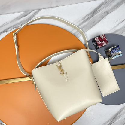 Studded Calfskin Bucket Bag