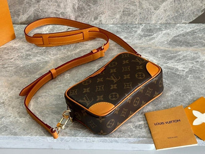 Alma Monogram Leather Crossbody Bag