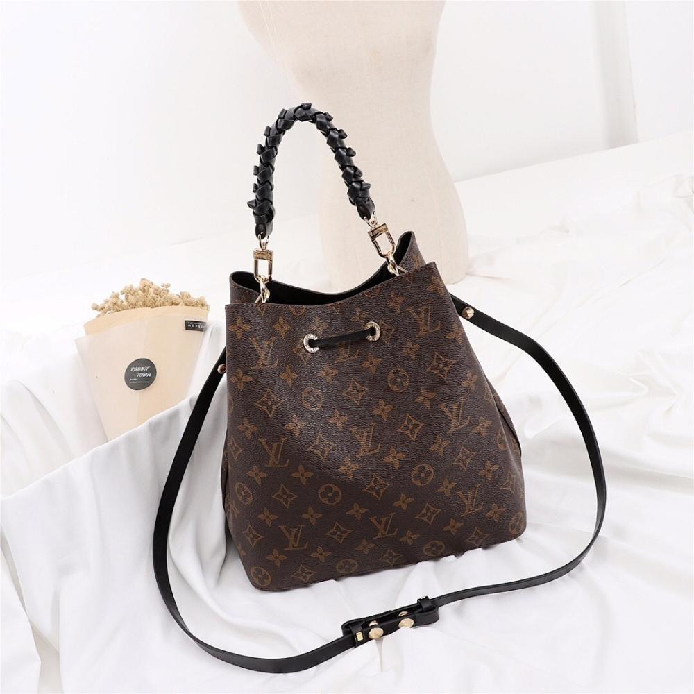 NeoNoe Gold Woven Calfskin Top Handle Bag
