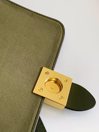 Luxury Elegant Gold Leather Shoulder Bag