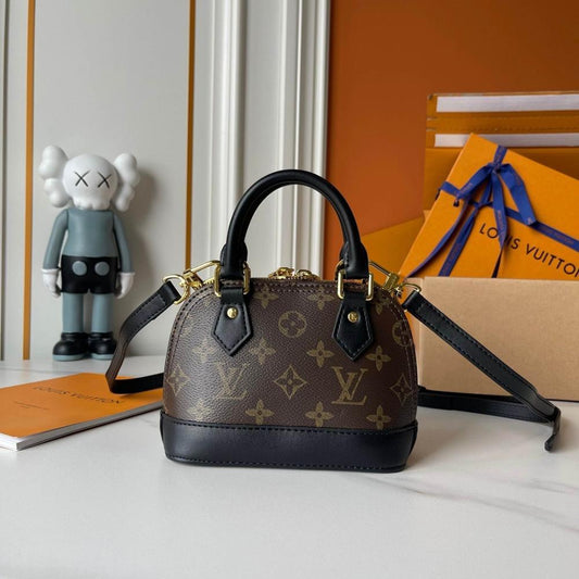 Alma Monogram Leather Crossbody Bag