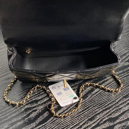 Woven Leather Top Handle Bag