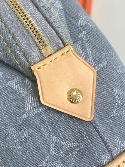 Stylish Refined Monogram Leather Top Handle Bag