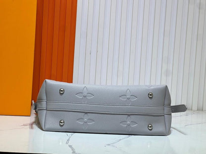 Elegant Refined Monogram Leather Top Handle Bag