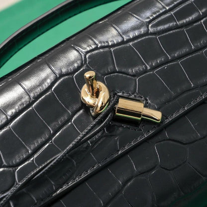 Modern Leather Top Handle Bag