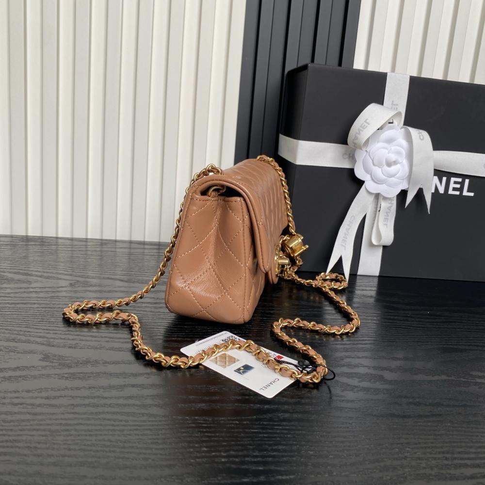 Gold Top Handle Bag
