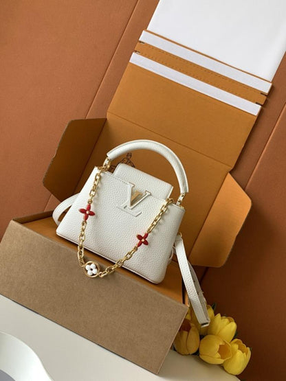 Gold Top Handle Bag