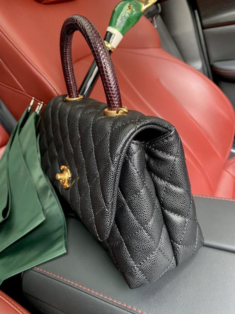 Leather Top Handle Bag