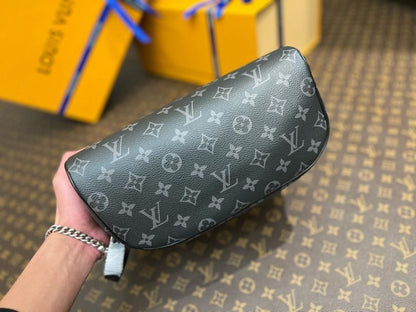 Modern Refined Gold Canvas Top Handle Bag
