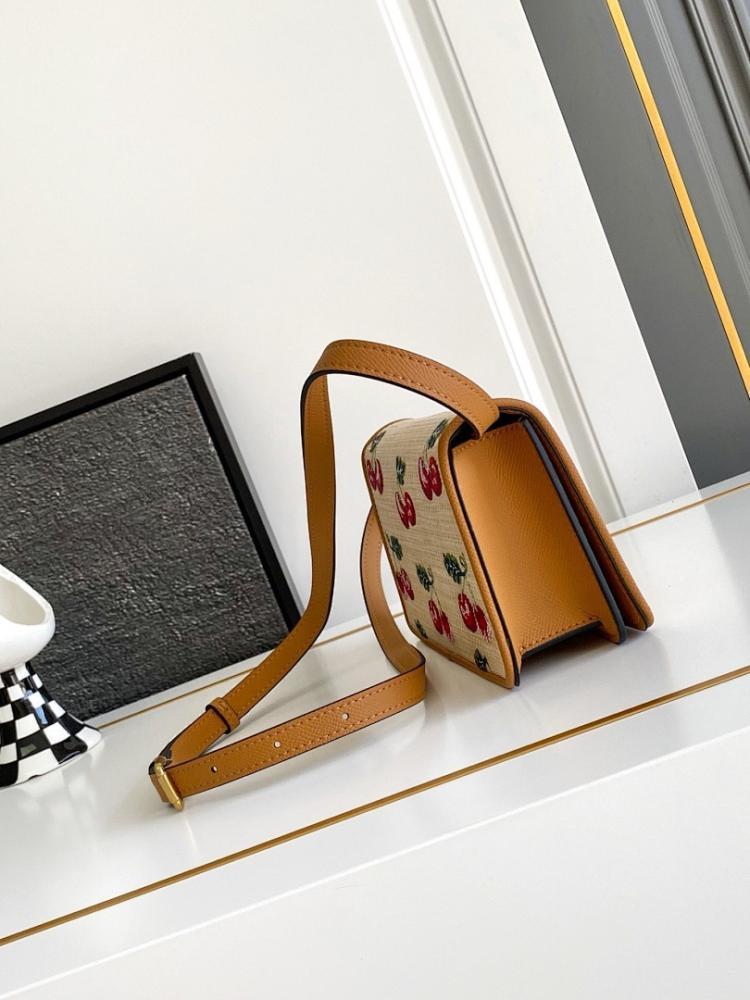 Modern Italian-Inspired Brown Embroidered Leather Bag