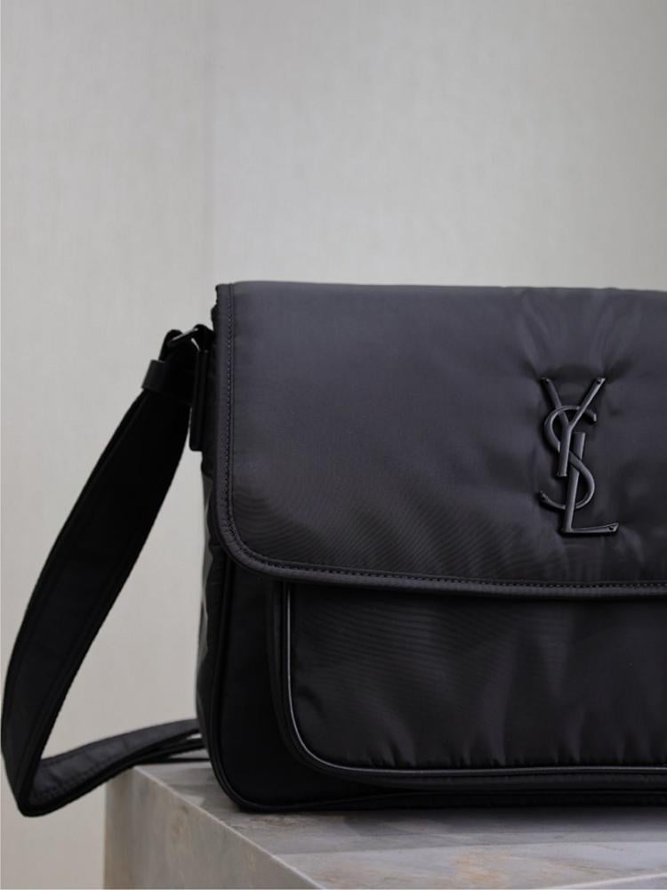 Classic Luxury Black Nylon Crossbody Bag