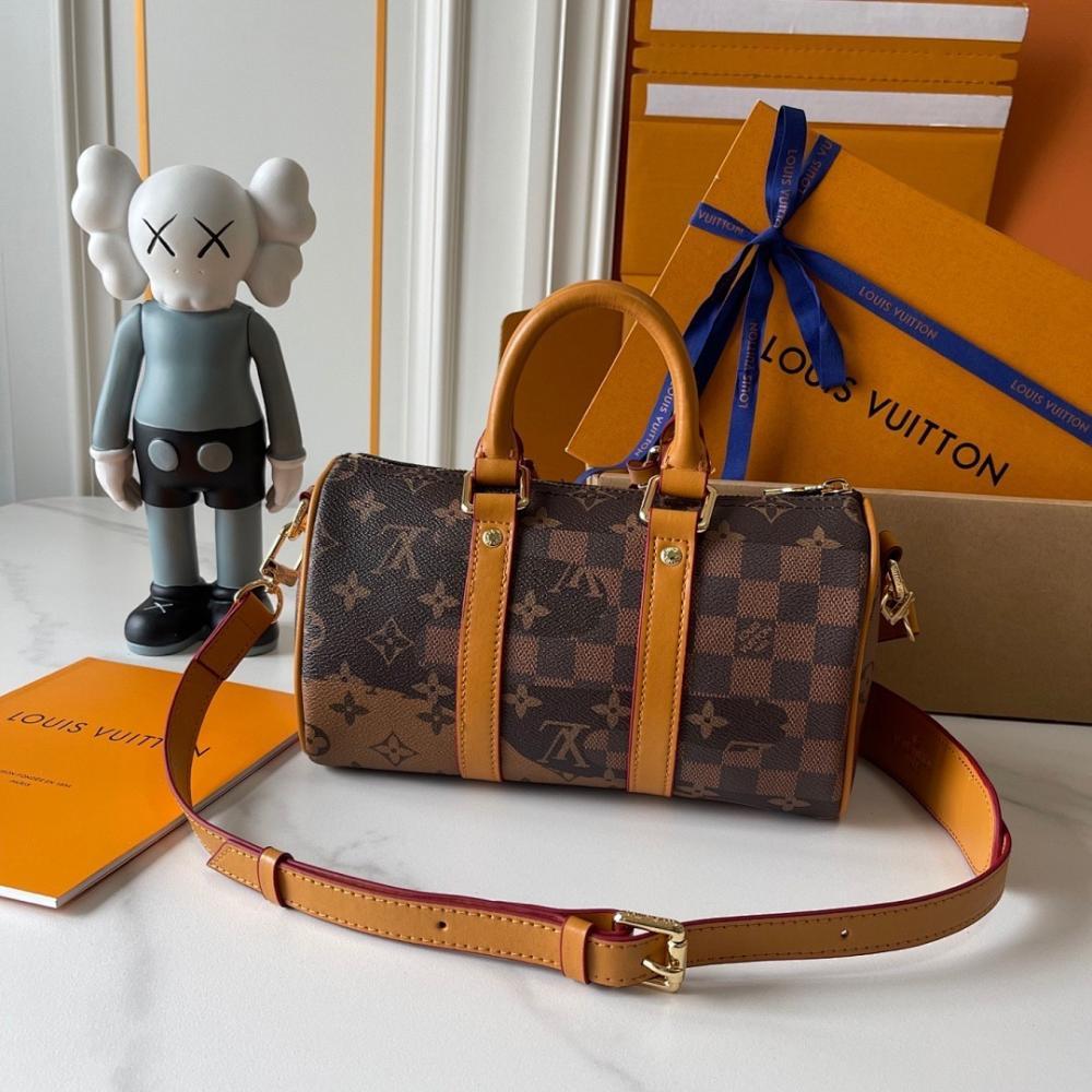 Classic Premium Blue Monogram Leather Shoulder Bag
