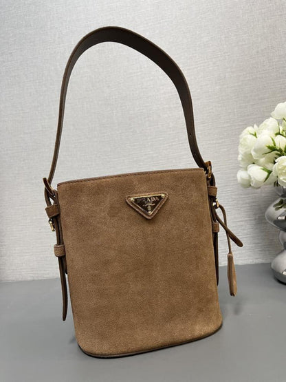 Suede Bucket Bag
