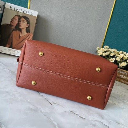 Classic Refined Monogram Leather Hobo Bag