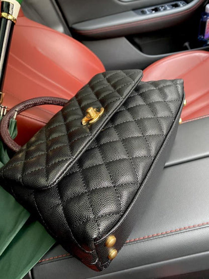 Leather Top Handle Bag