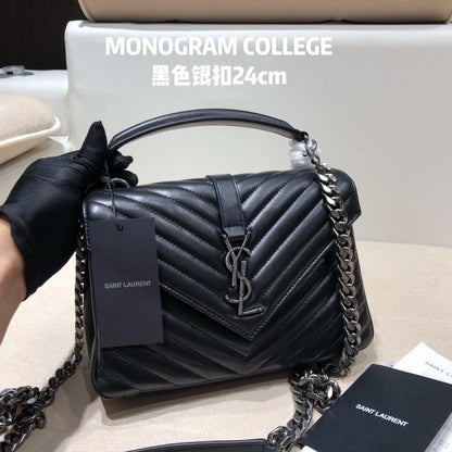 Classic Leather Top Handle Bag