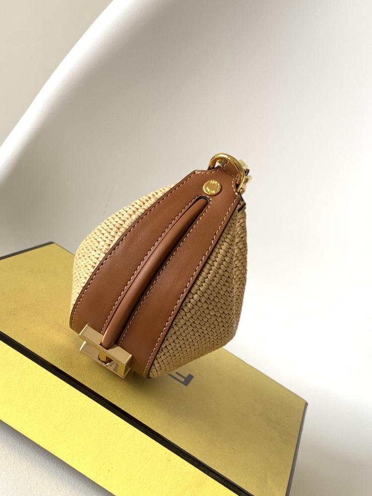 Gold Woven Top Handle Bag