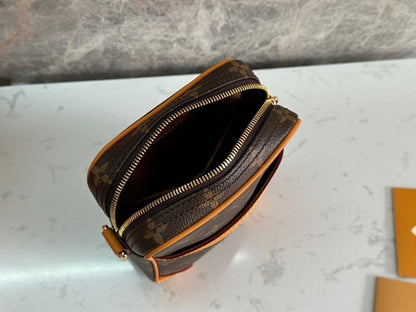 Stylish Monogram Leather Crossbody Bag – Limited Edition