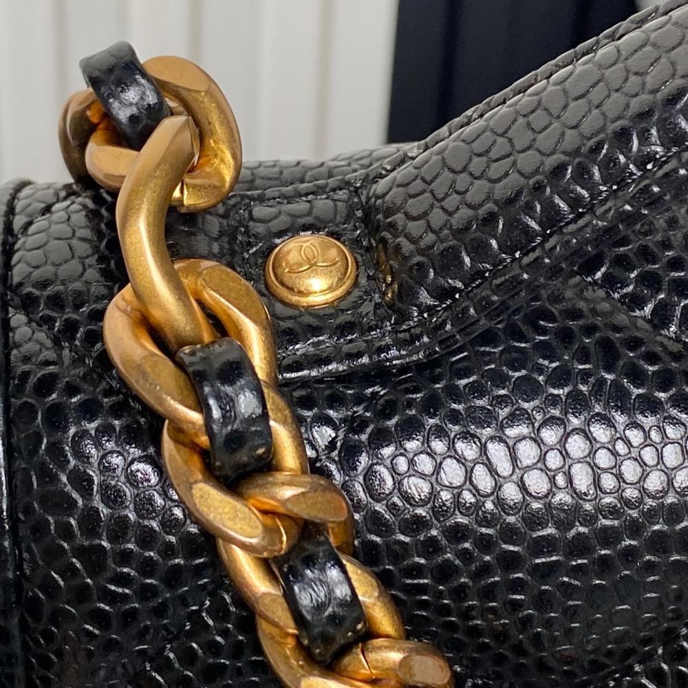 Gold Leather Shoulder Bag