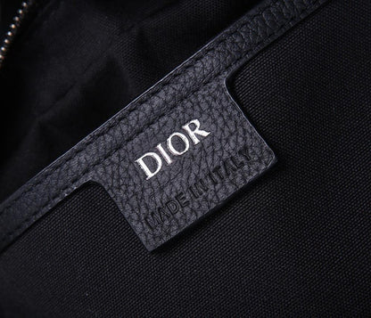 Elegant Refined Black Printed Calfskin Shoulder Bag