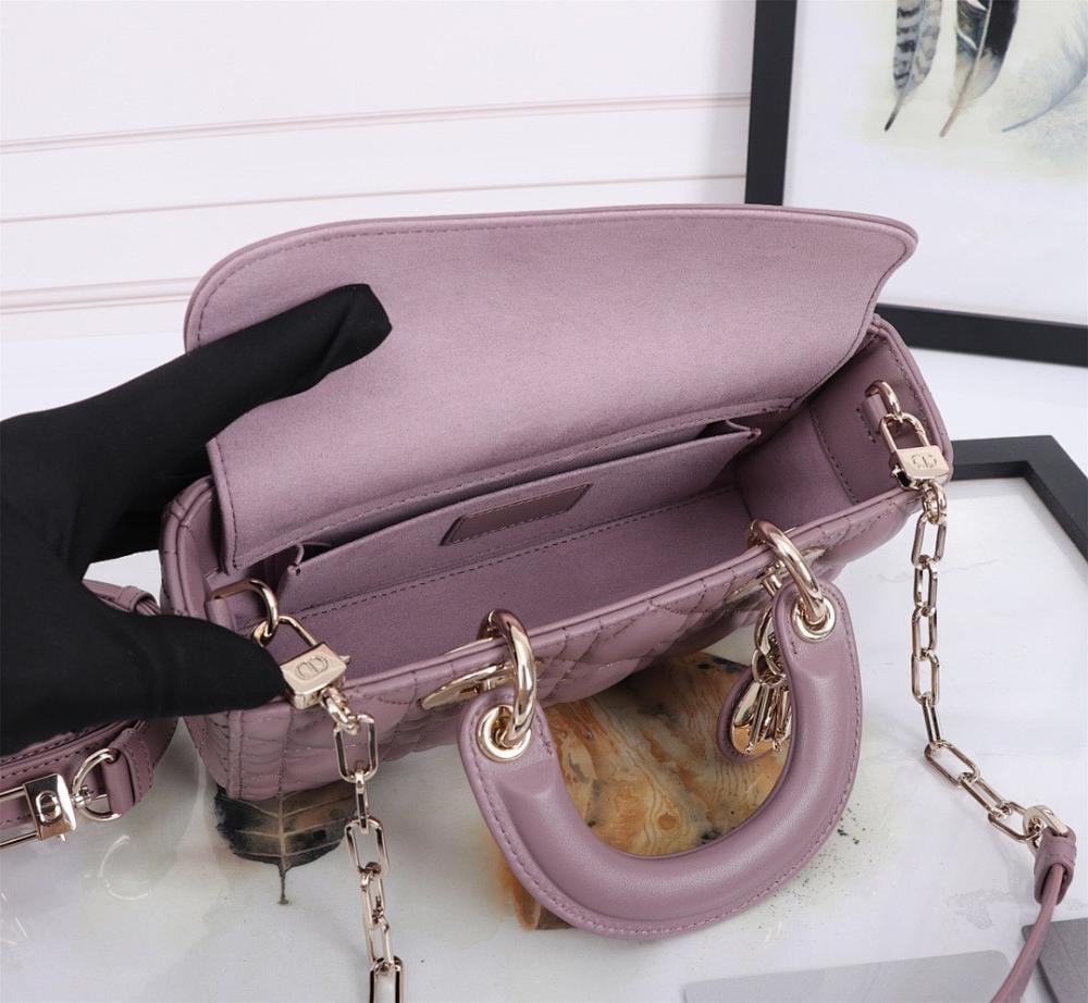 Modern Pink Lambskin Crossbody Bag – Limited Edition