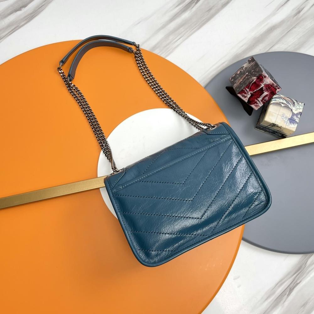 Silver Leather Shoulder Bag