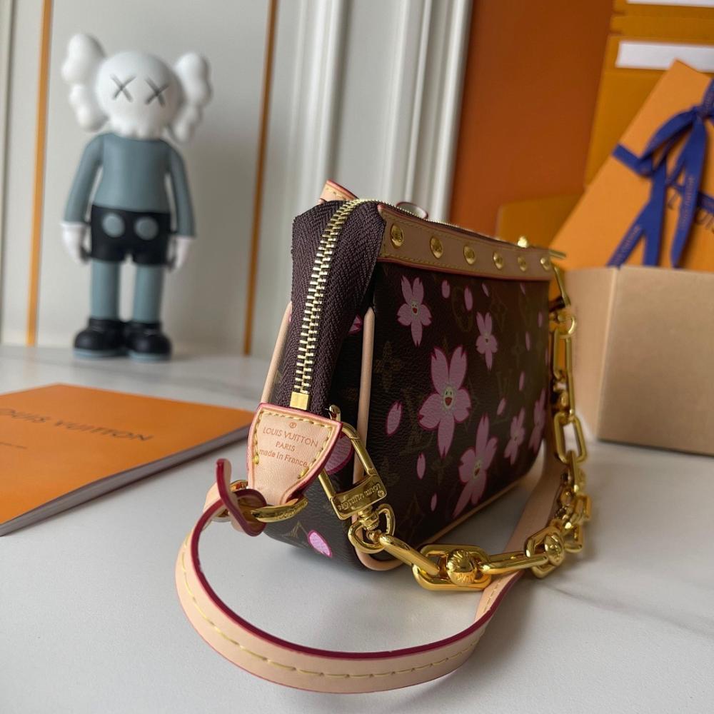 Luxury Elegant Monogram Leather Shoulder Bag – Limited Edition