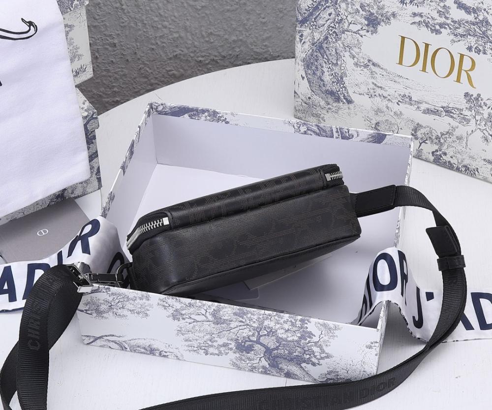 Classic Modern Black Printed Leather Shoulder Bag