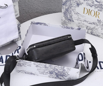 Classic Modern Black Printed Leather Shoulder Bag