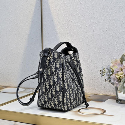 Elegant Gold Embroidered Lambskin Bucket Bag – Special Edition