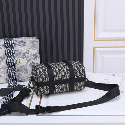 Luxury Premium Black Printed Calfskin Shoulder Bag