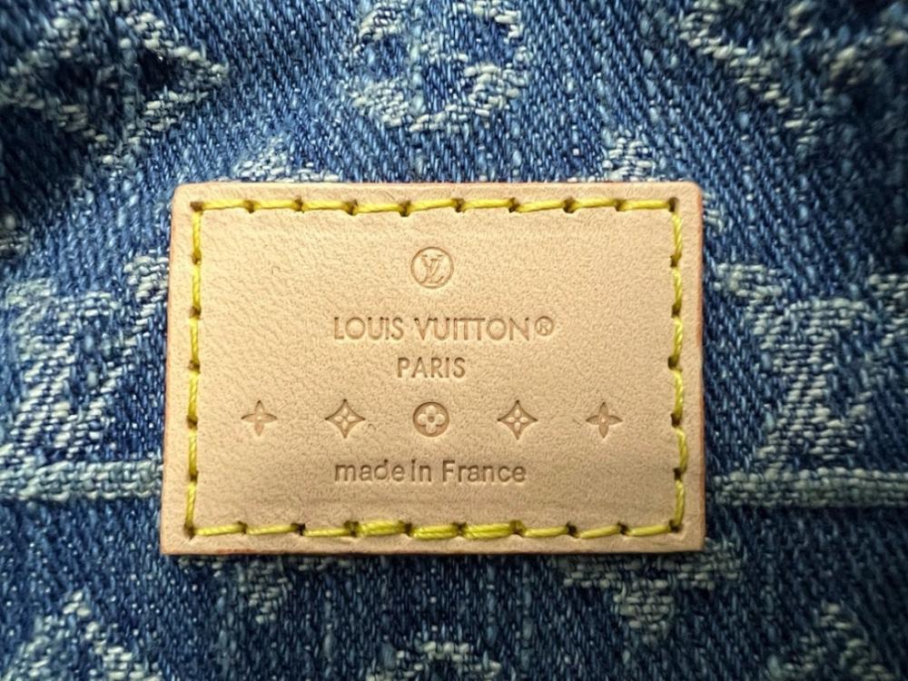 Modern Refined Embroidered Denim Backpack