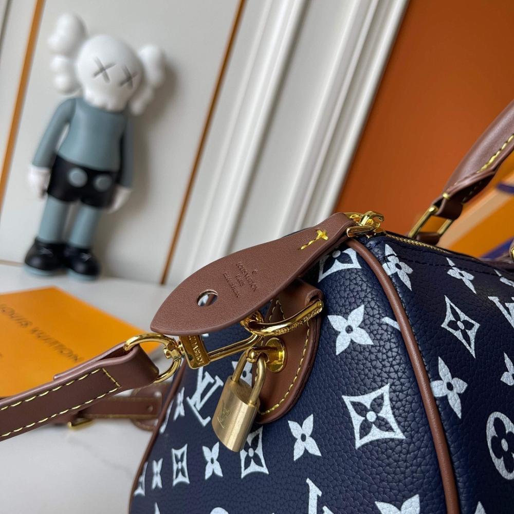 Speedy P9 Bandouliere Monogram Leather Top Handle Bag