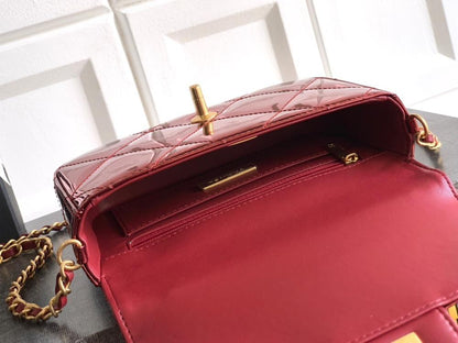 Gold Top Handle Bag