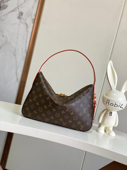 Modern Italian-Inspired Monogram Calfskin Top Handle Bag